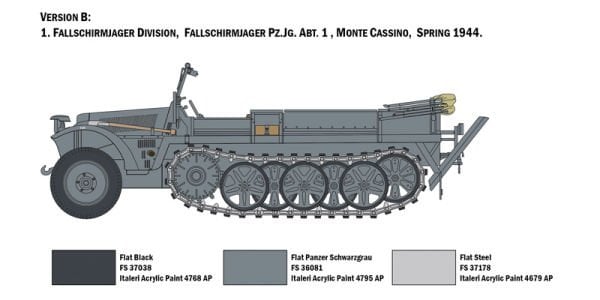 1/35   Sd.Kfz. 10 DEMAG D7 with German Paratroops