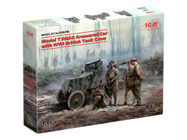1/35 Model T RNAS with WWI British Tank Crew Armoured Car