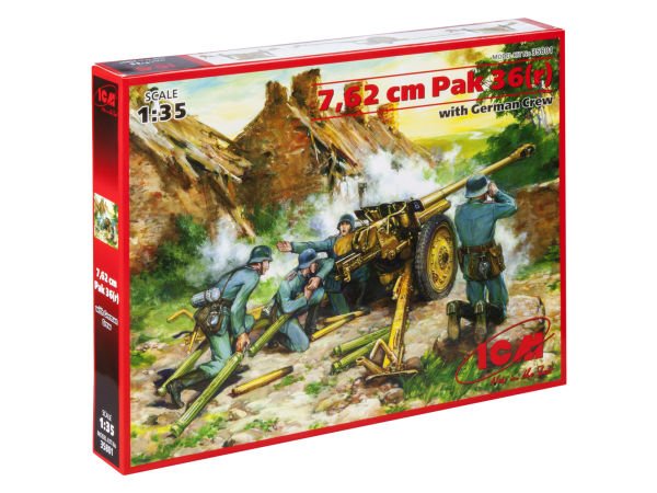 1/35  7,62 cm Pak 36(r) with German Crew 4 figures