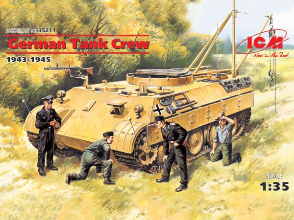 1/35  German Tank Crew (1943-1945) 4 figures – 2 officers, 2 mechanics