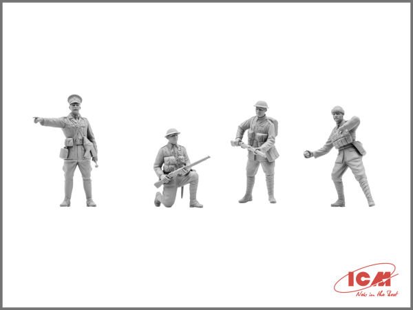 1/35 British Infantry (1917-1918) 4 figures – 1 officer, 3 soldiers