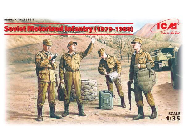 1/35 Soviet Motorized Infantry (1979-1988) 4 figures – 1 officer, 3 soldiers