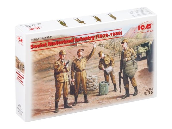 1/35 Soviet Motorized Infantry (1979-1988) 4 figures – 1 officer, 3 soldiers