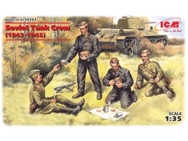 1/35 Soviet Tank Crew (1943-1945) 4 figures – 2 officers, 2 tankmen