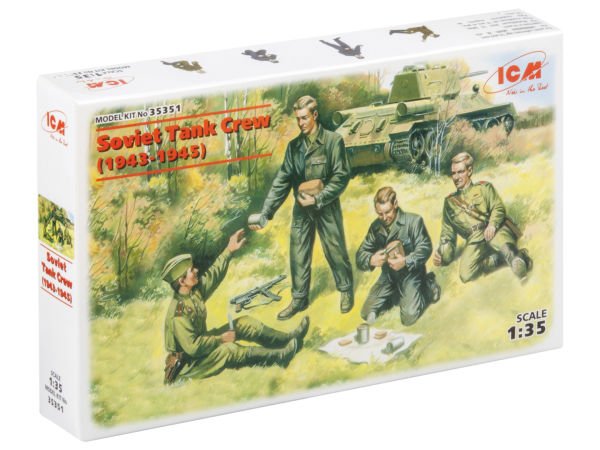 1/35 Soviet Tank Crew (1943-1945) 4 figures – 2 officers, 2 tankmen