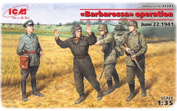 1/35  “Barbarossa” operation (June 22, 1944) 4 figures – 1 german officer, 2 german soldiers, 1 captured soviet tankman