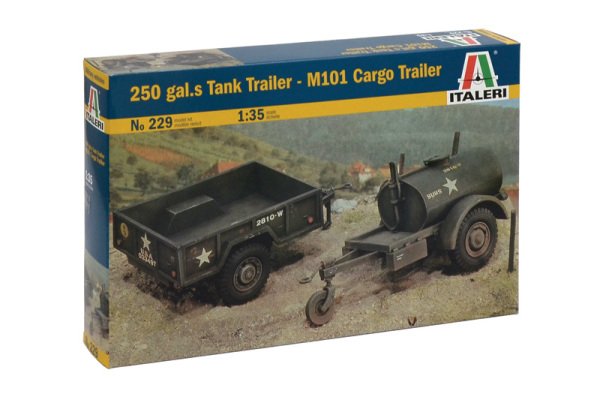 1/35  250 gal.s Tank Trailer - M101 Cargo Trailer