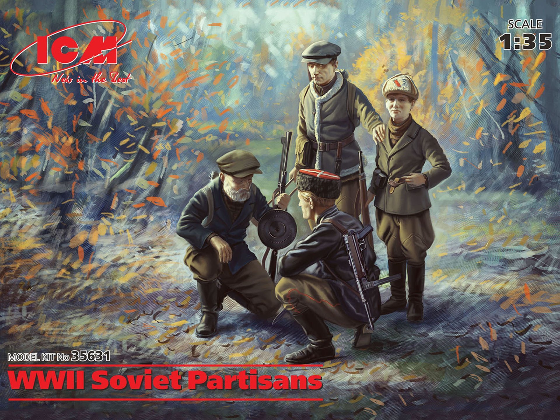 1/35 WWII Soviet Partisans 4 figures