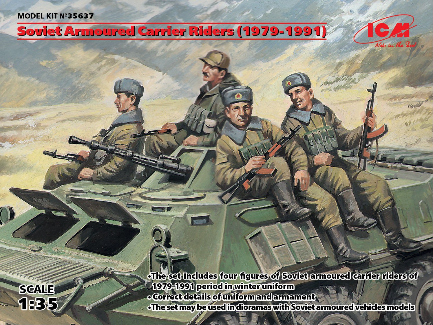 1/35 Soviet Armored Carrier Riders (1979-1991) 4 figures