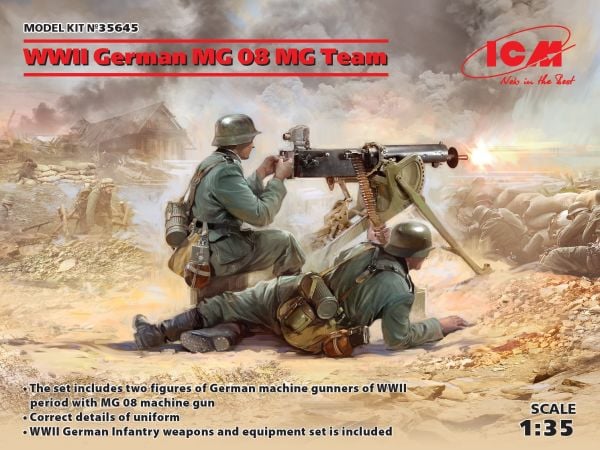 1/35  WWII German MG08 MG Team 2 figures
