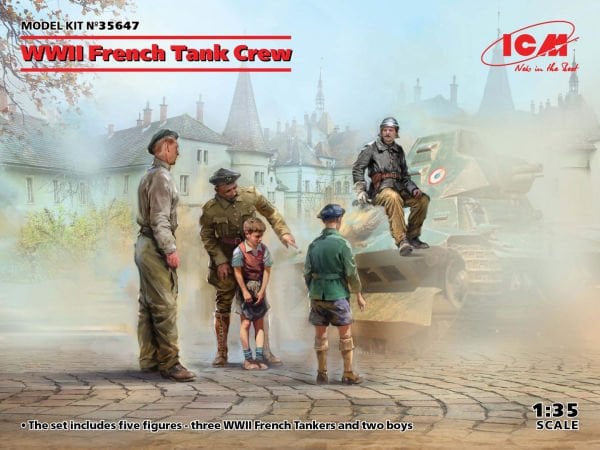 1/35 WWII French Tank Crew 5 figures