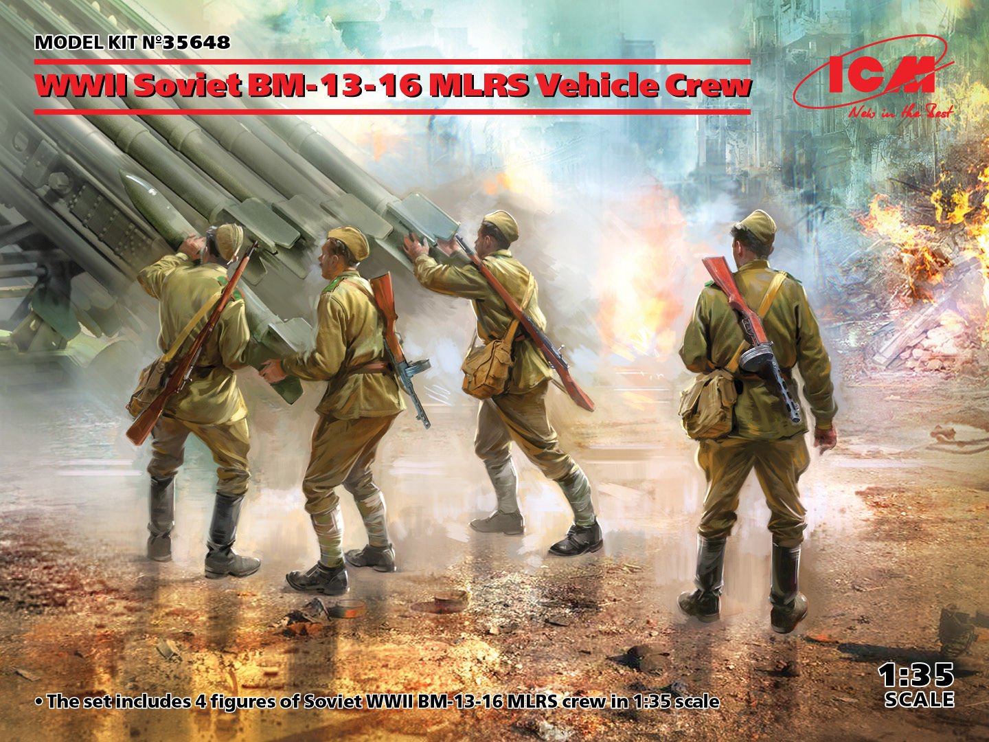 1/35 WWII Soviet BM-13-16 MLRS Vehicle Crew