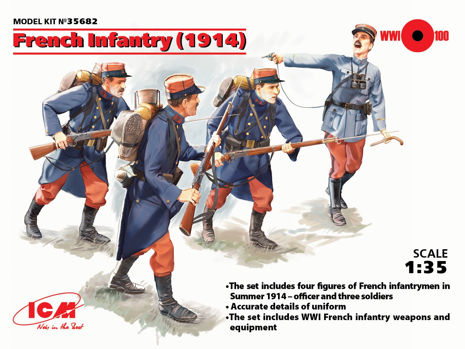 1/35 French Infantry (1914) 4 figures