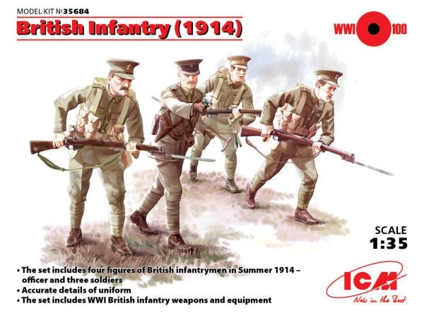 1/35 British Infantry (1914) 4 figures