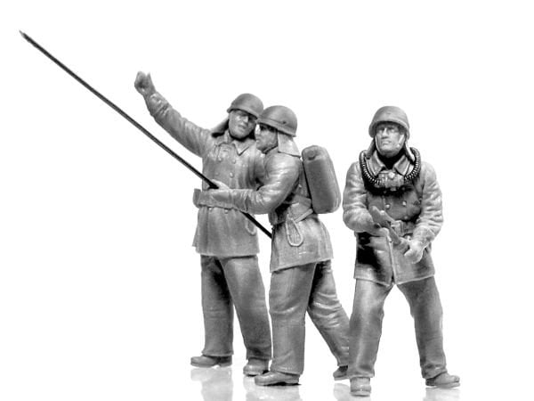 1/35 Chernobyl#2. Fire Fighters AC-40-137A firetruck & 4 figures & diorama base with background