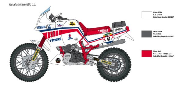 1/9  YAMAHA Ténéré 660cc Paris Dakar 1986