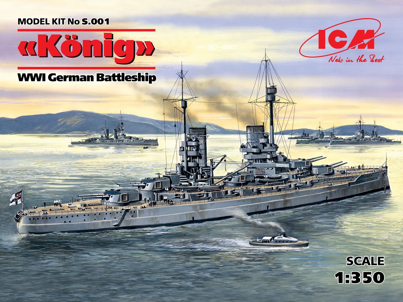 1/350  “König” WWI German Battleship