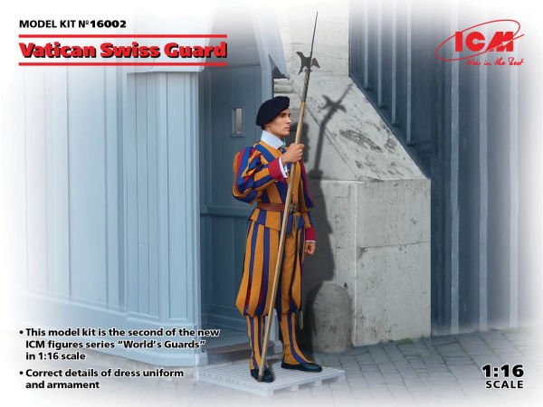 1/16 Vatican Swiss Guard The set includes 48 parts for assembly of one figure