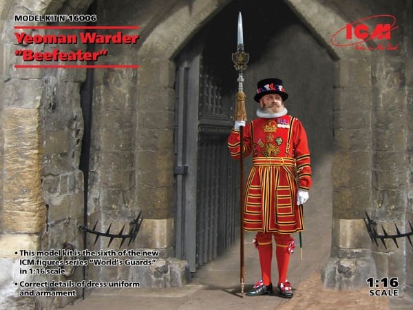 1/16 Yeoman Warder “Beefeater” The set includes 34 parts for assembly of one figure.