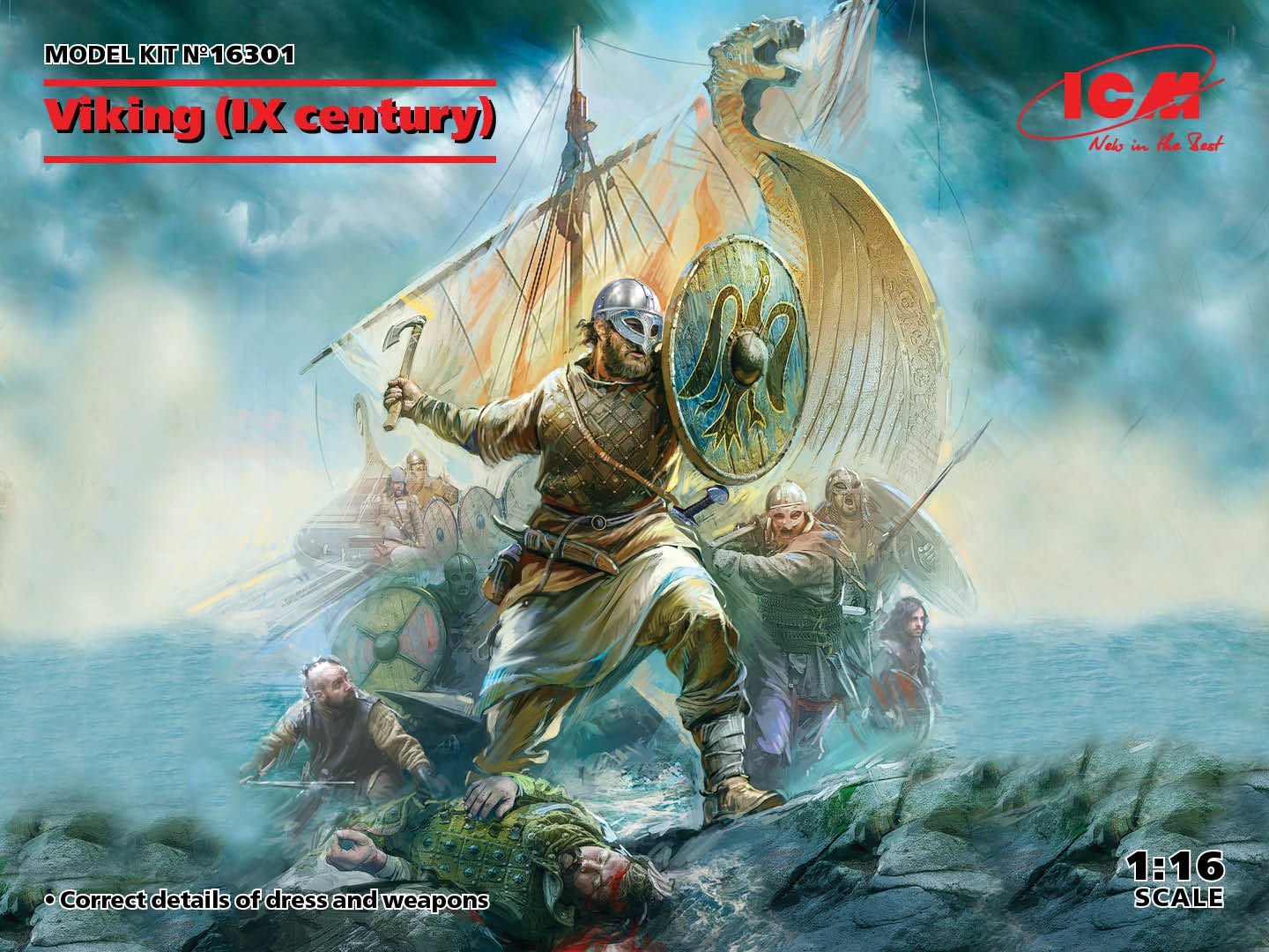 1/16 Viking (IX century) Includes 31 parts