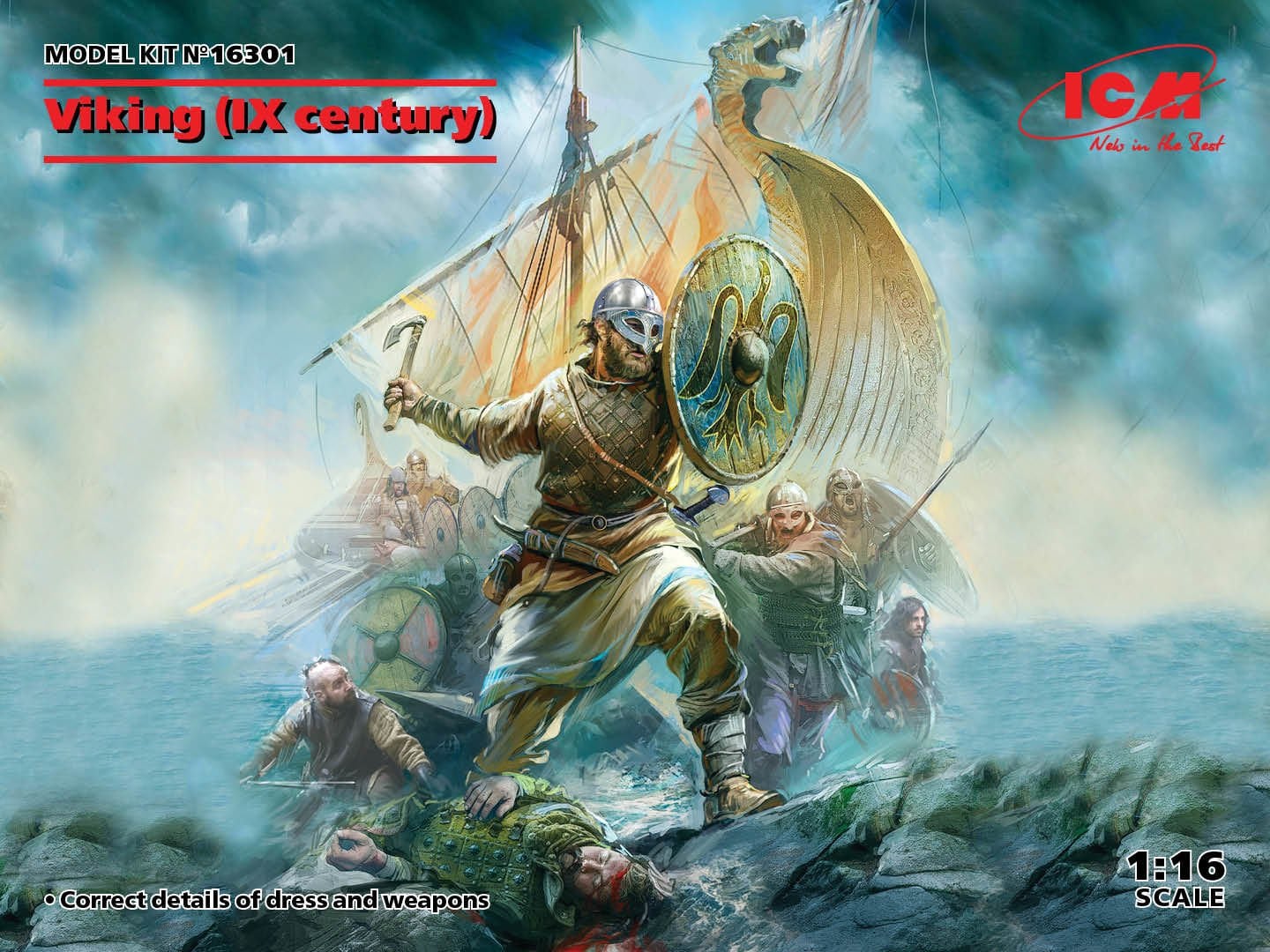 1/16 Viking (IX century) Includes 31 parts