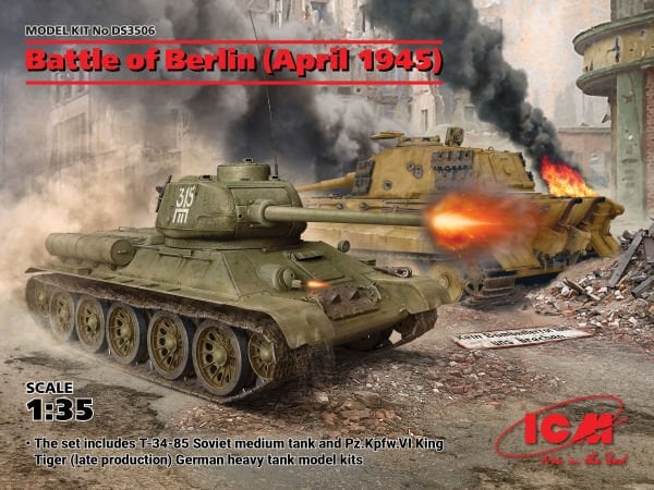 1/35  Battle of Berlin (April 1945) (T-34-85, King Tiger)