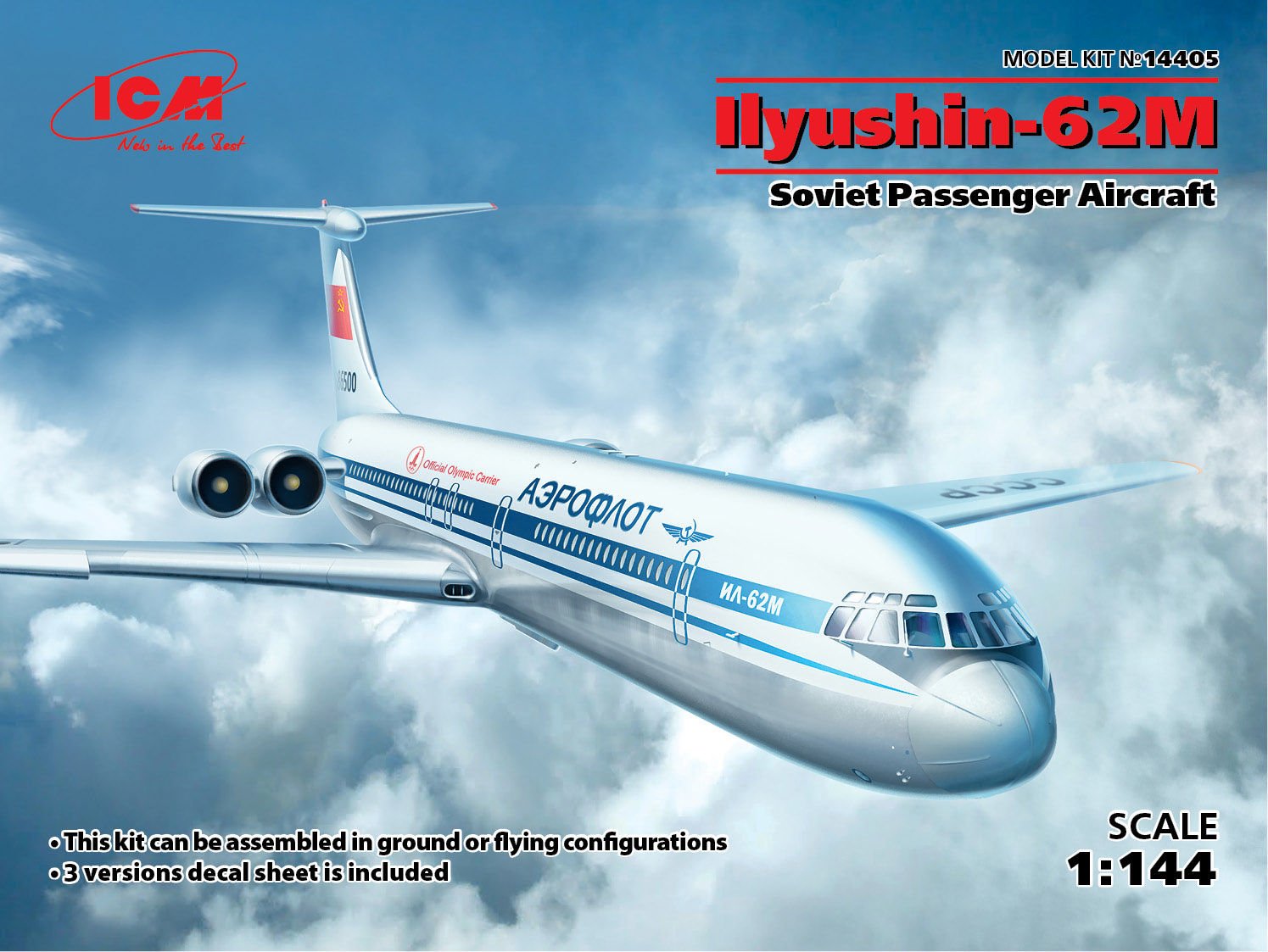 1/144 Ilyushin-62M Soviet Passenger Aircraft