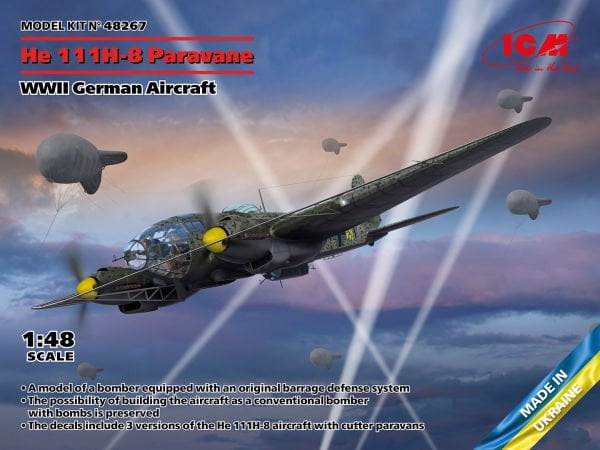 1/48  He 111H-8 Paravane WWII German Aircraft
