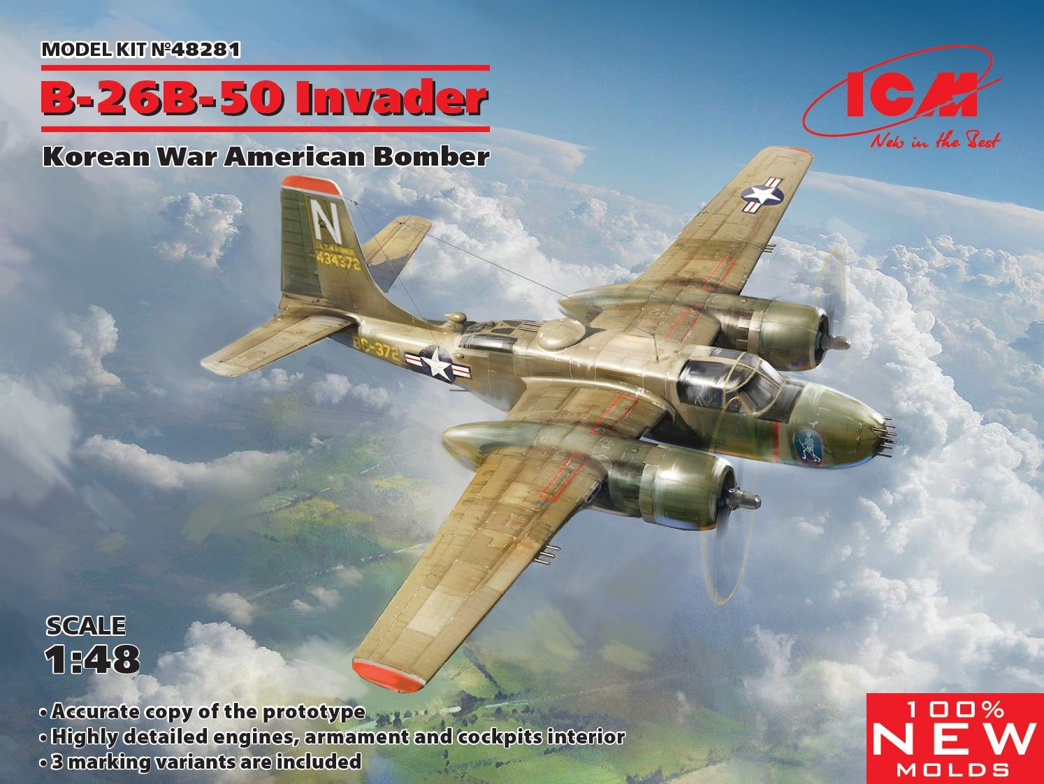 1/48 B-26B-50 Invader Korean War American Bomber