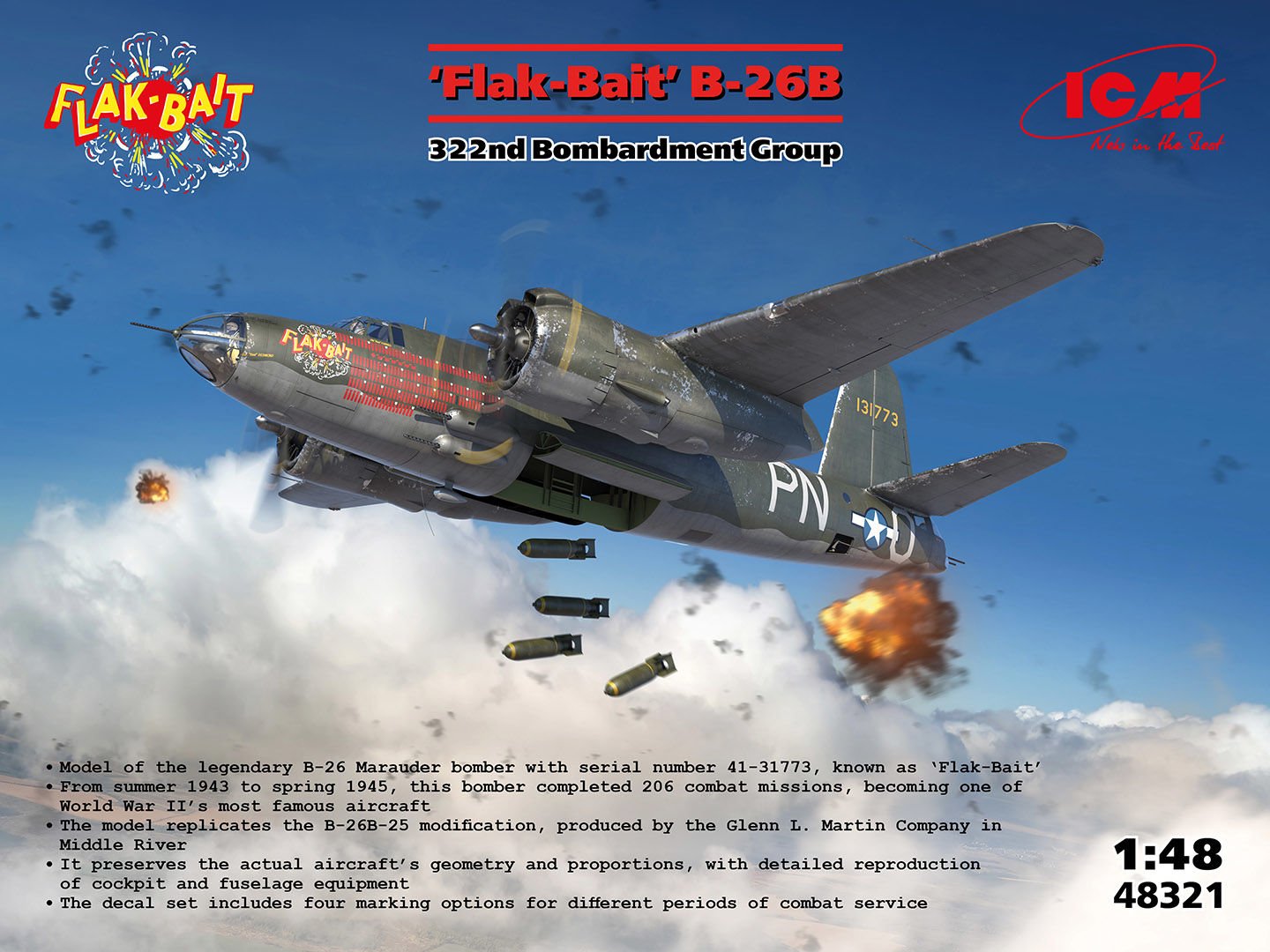 1/48  ‘Flak Bait’ B-26B 322nd Bombardment Group