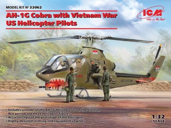 1/32 AH-1G Cobra with Vietnam War US Helicopter Pilots