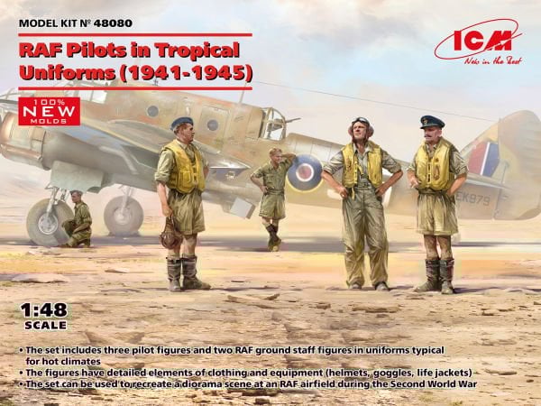 1/48 RAF Pilots in Tropical Uniforms (1941-1945)