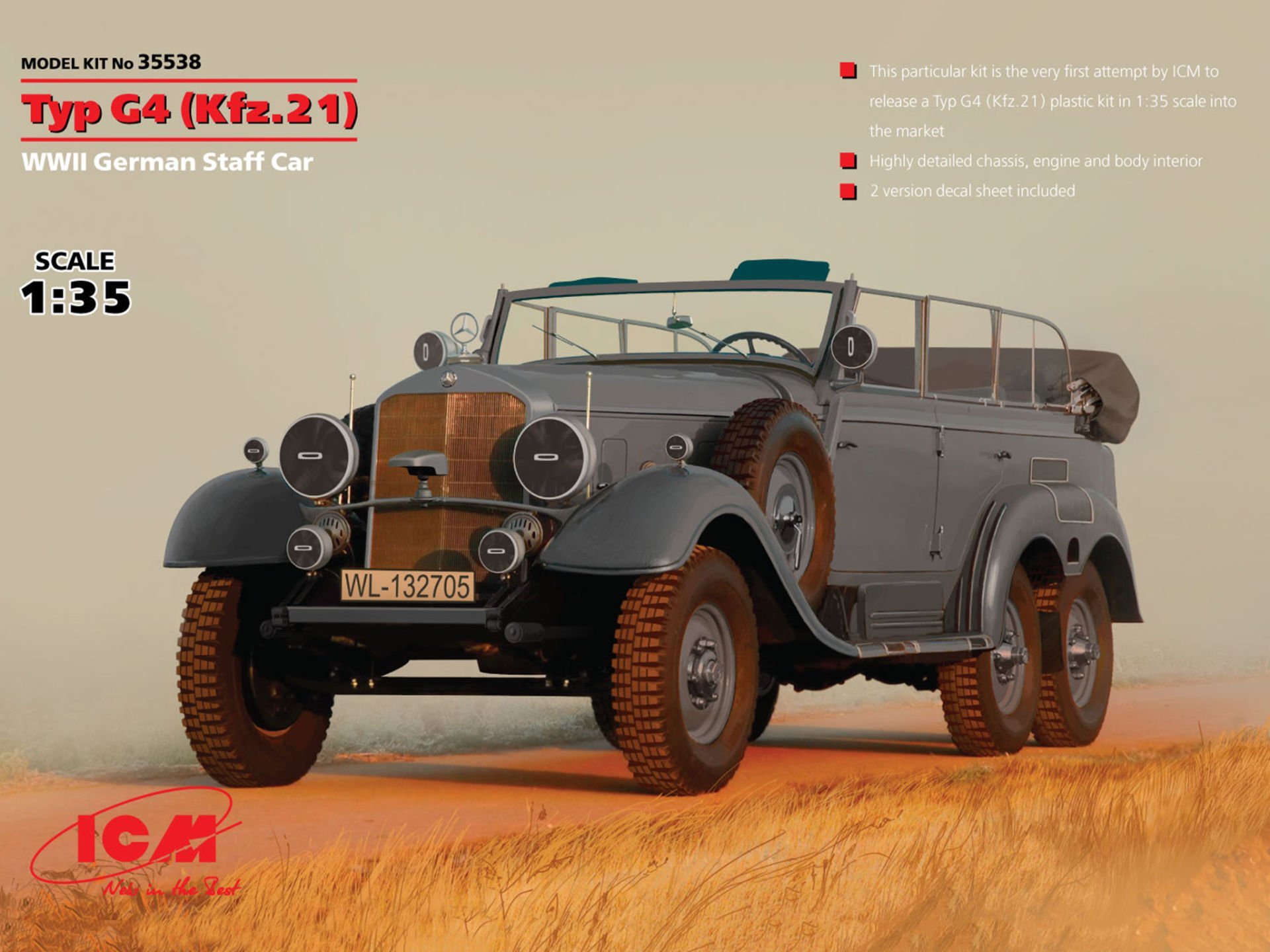 1/35 Typ G4 (Kfz.21) WWII German Staff Car