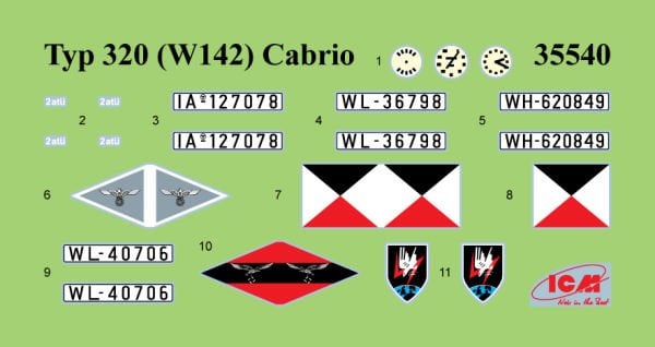 1/35 Typ 320 (W142) Cabriolet WWII German Staff Car