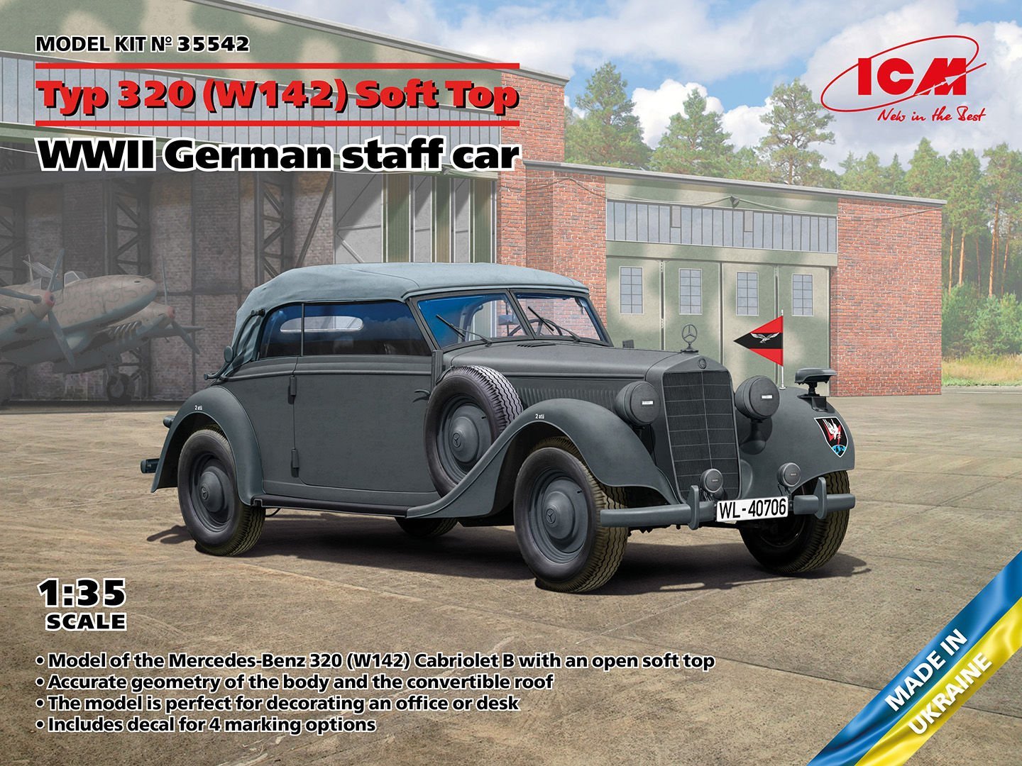 1/35 Typ 320 (W142) Soft Top WWII German staff car