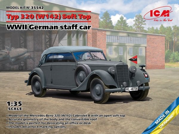 1/35 Typ 320 (W142) Soft Top WWII German staff car