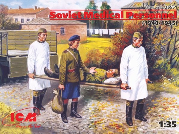 1/35 Soviet Medical Personnel (1943-1945) 4 figures – 1 nurse, 2 medical orderlies, 1 injured