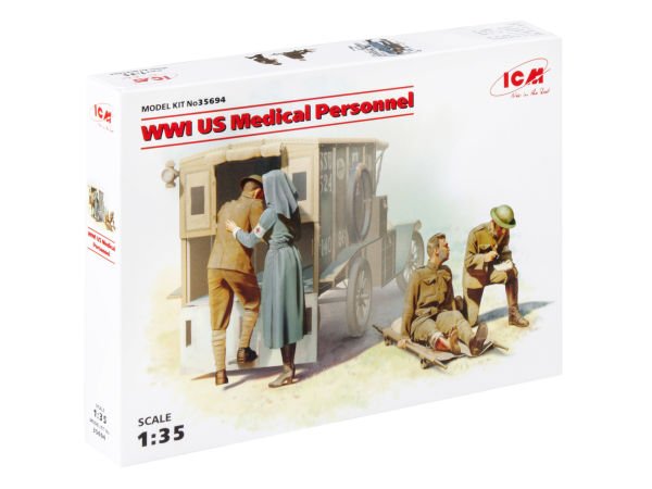 1/35 WWI US Medical Personnel 4 figures