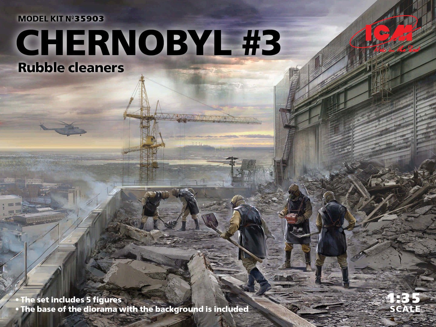 1/35 Chernobyl#3. Rubble cleaners 5 figures