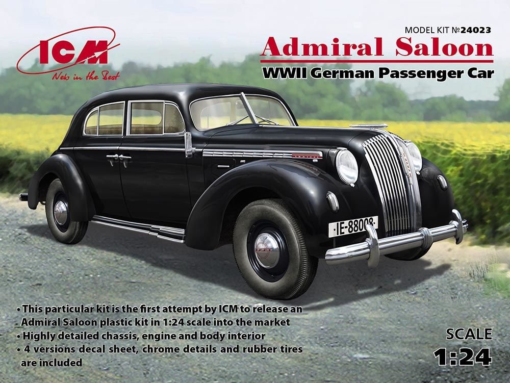 1/24 Admiral Saloon WWII German Passenger Car