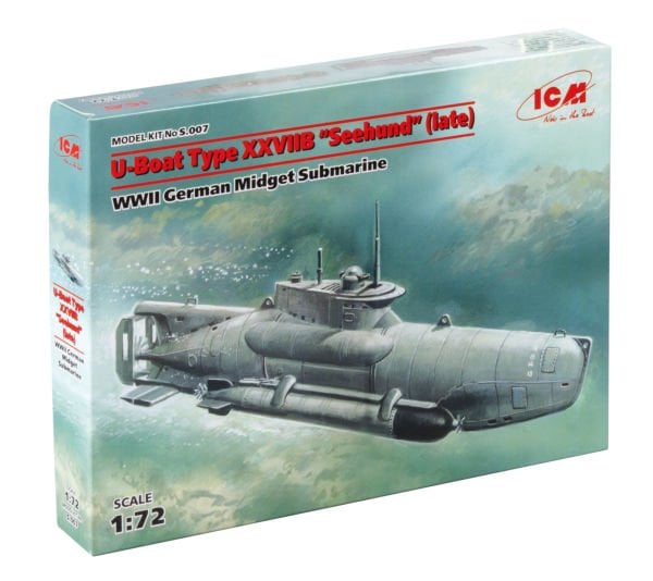 1/72 U-Boat Type XXVIIB “Seehund” (late) WWII German Midget Submarine
