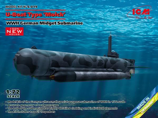1/72 U-Boat Type ‘Molch’ WWII German Midget Submarine
