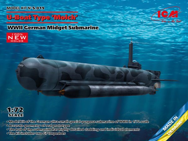 1/72 U-Boat Type ‘Molch’ WWII German Midget Submarine