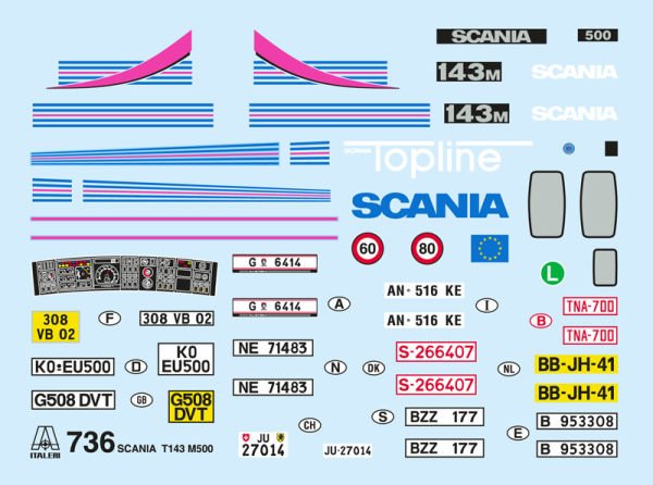 1/24  SCANIA T 143M 500 Topline