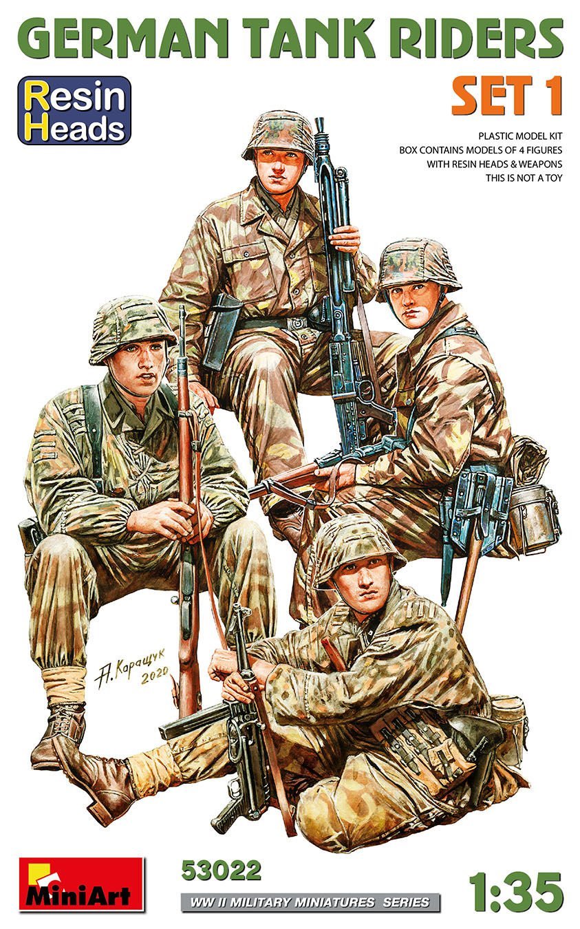 1/35 GERMAN TANK RIDERS SET 1 (RESIN HEAD)