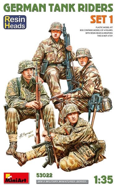 1/35 GERMAN TANK RIDERS SET 1 (RESIN HEAD)