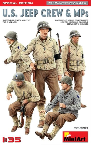 1/35 U.S. JEEP CREW & MP'S