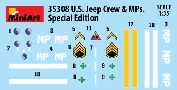 1/35 U.S. JEEP CREW & MP'S