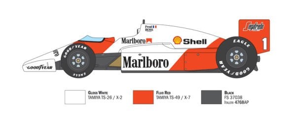1/12 McLaren MP4/2C Alain Prost-Rosberg
