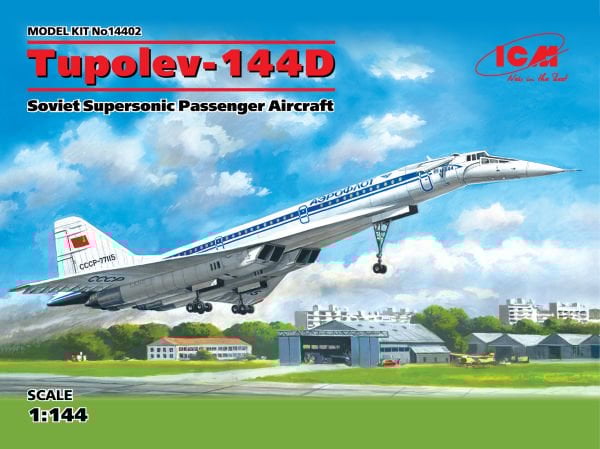 1/144 Tupolev-144D Soviet Supersonic Passenger Aircraft